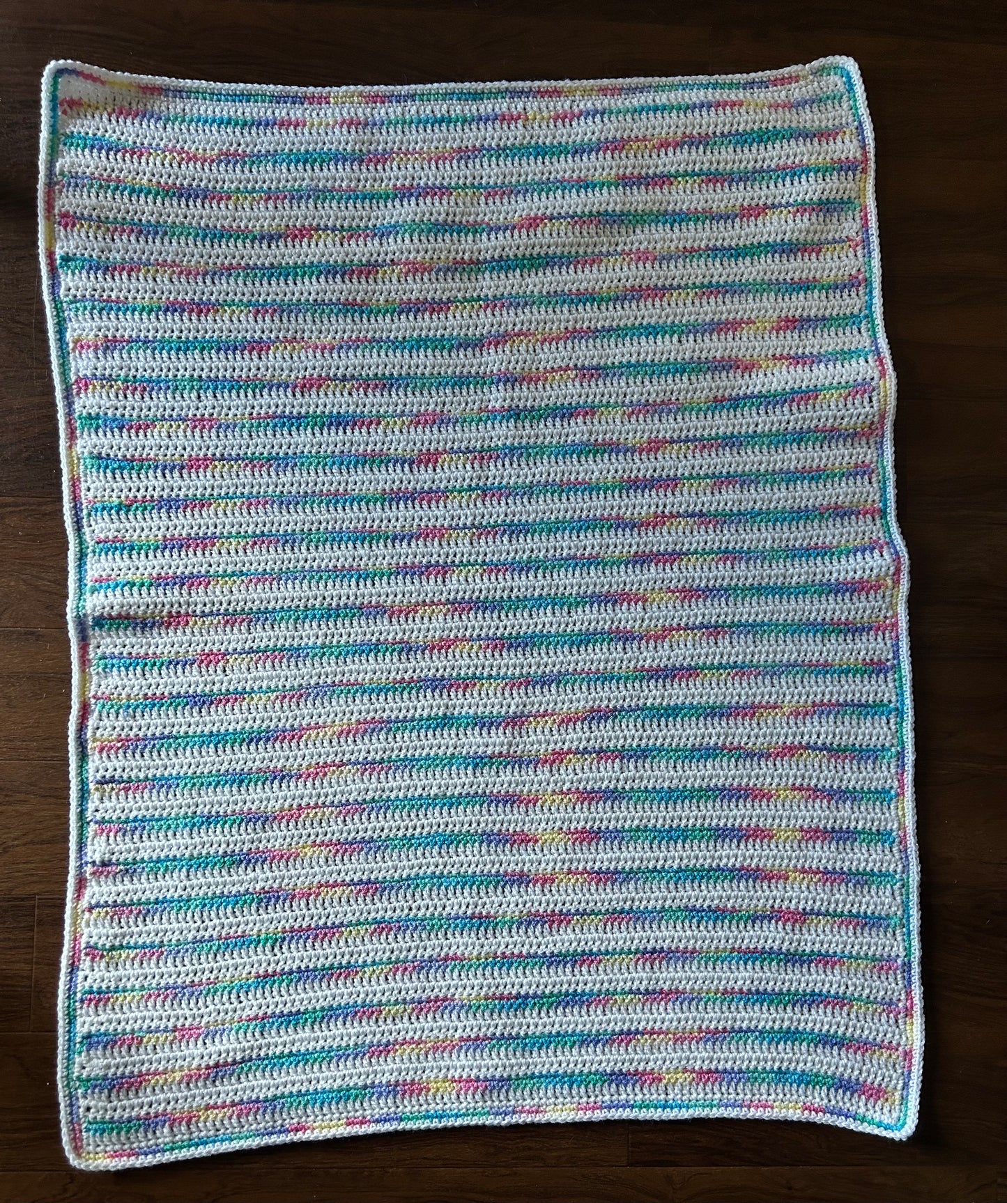 Hand Crocheted - Baby Blanket - Multi/Sparkle