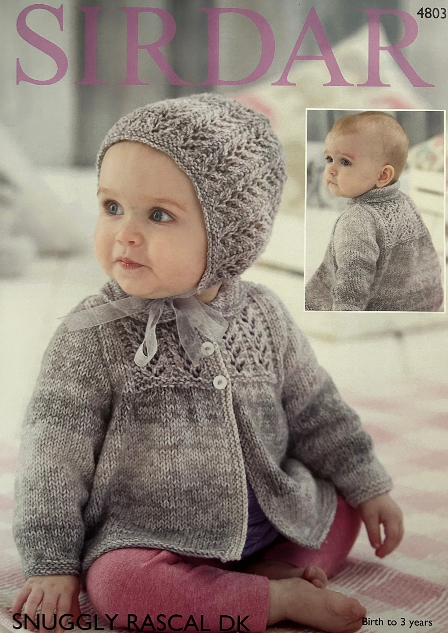 Knitting Pattern 4803 - Jacket & Bonnet in Snuggly Rascal DK