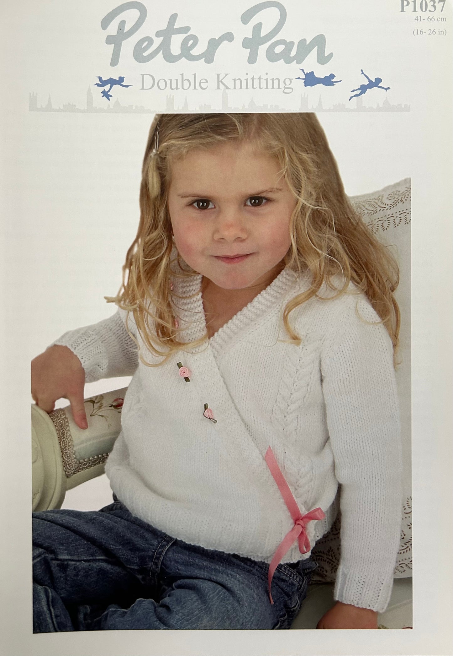Knitting Pattern P1037 - Crossover (Ballet Style ) Cardigan in Pater Pan DK
