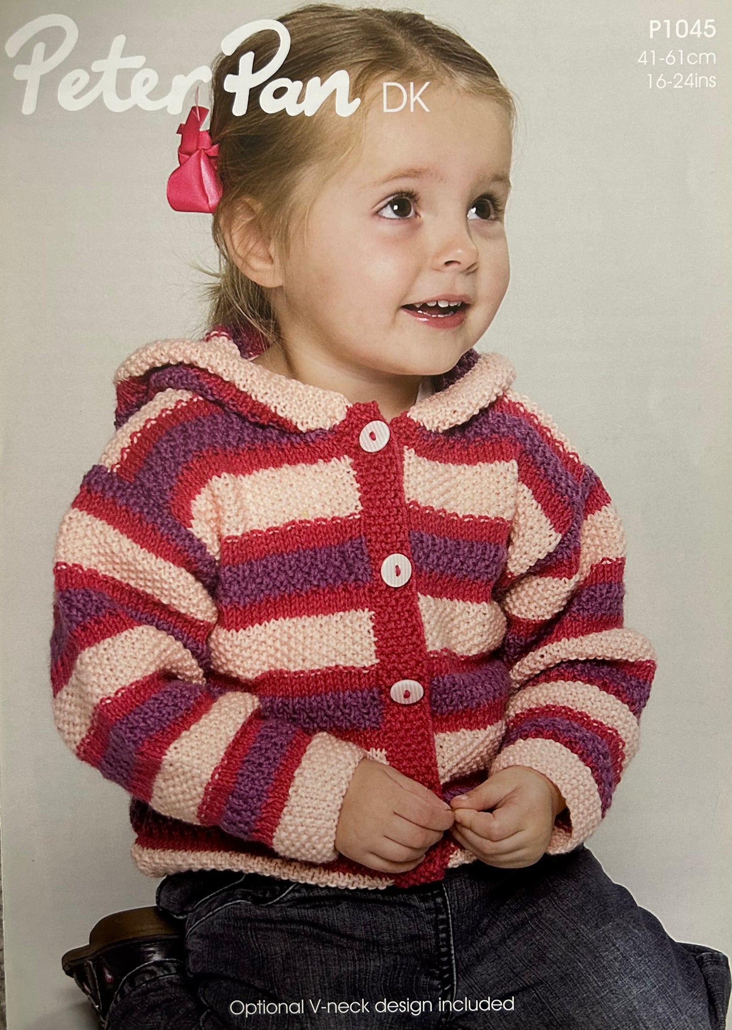 Knitting Pattern P1045 - Hodded & V-Neck Jackets in Peter Pan DK