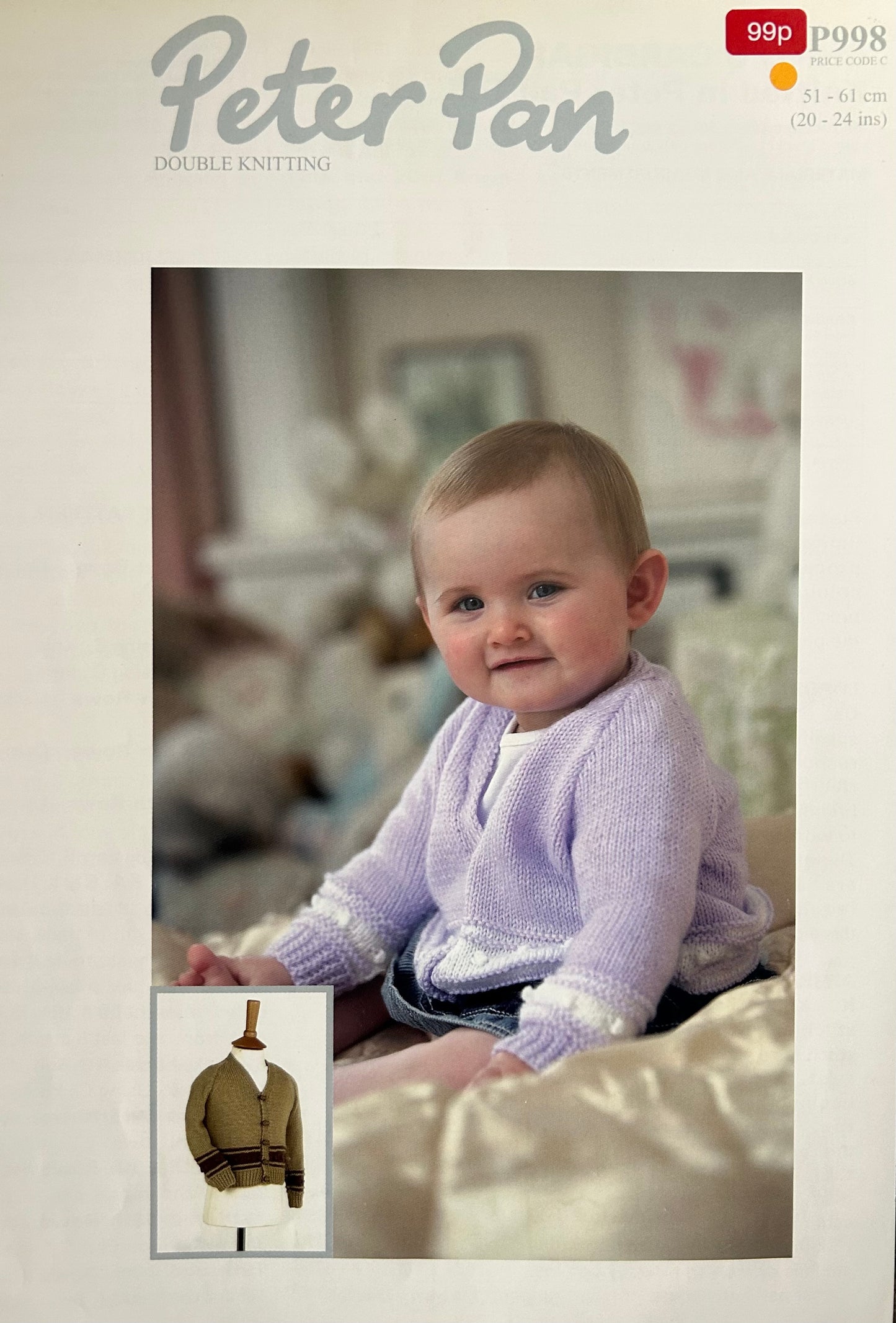 Knitting Pattern P998 - Childs Cardigan in Peter Pan DK
