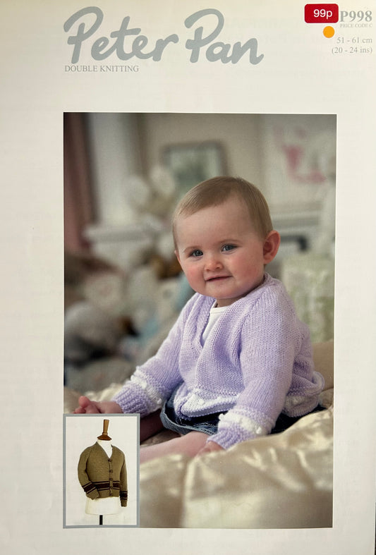 Knitting Pattern P998 - Childs Cardigan in Peter Pan DK