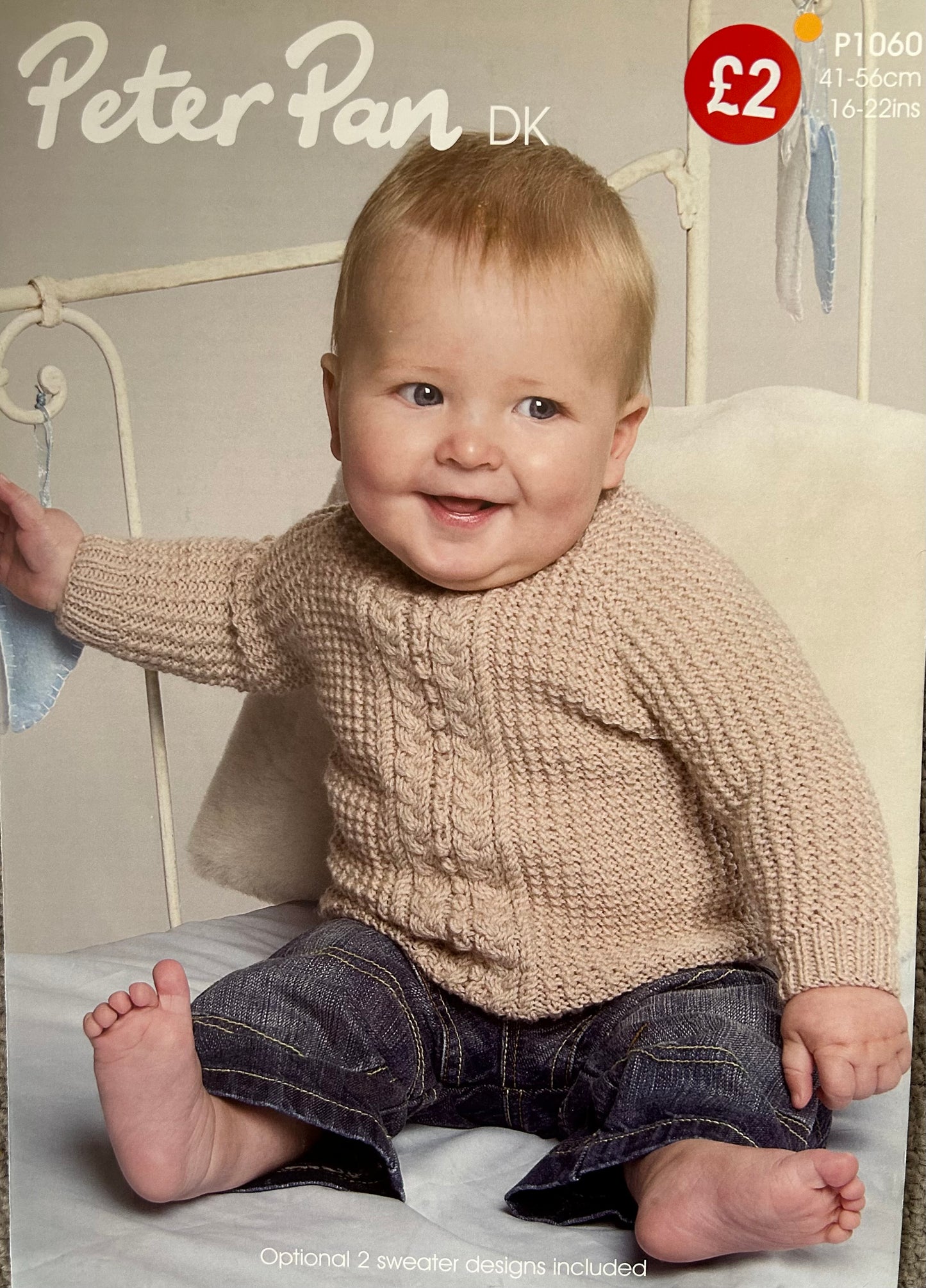 Knitting Pattern P1060 - Panelled Sweater in Peter Pan DK