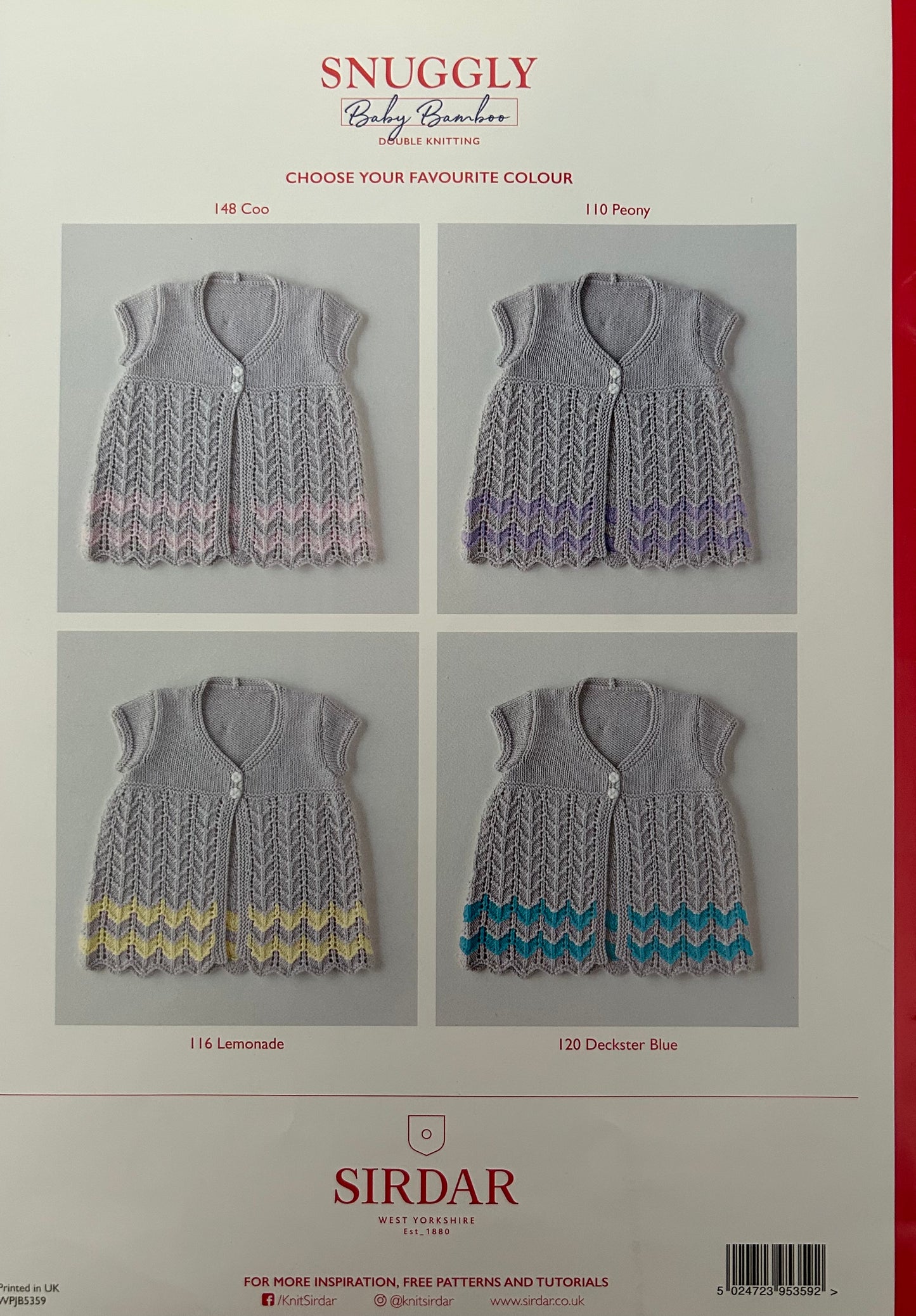 Knitting Pattern - 5359 - Baby Jacket in Snuggly Baby Bamboo DK