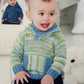 Knitting Pattern 1261 - Hooded Sweaters in Snuggly Smiley Stripes DK & Baby Bamboo DK