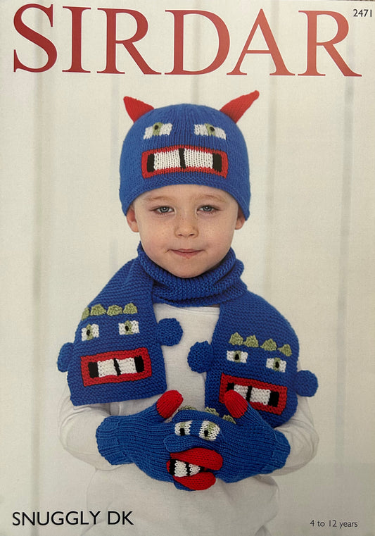 Knitting Pattern 2471 - MONSTER Accessories in Snuggly DK