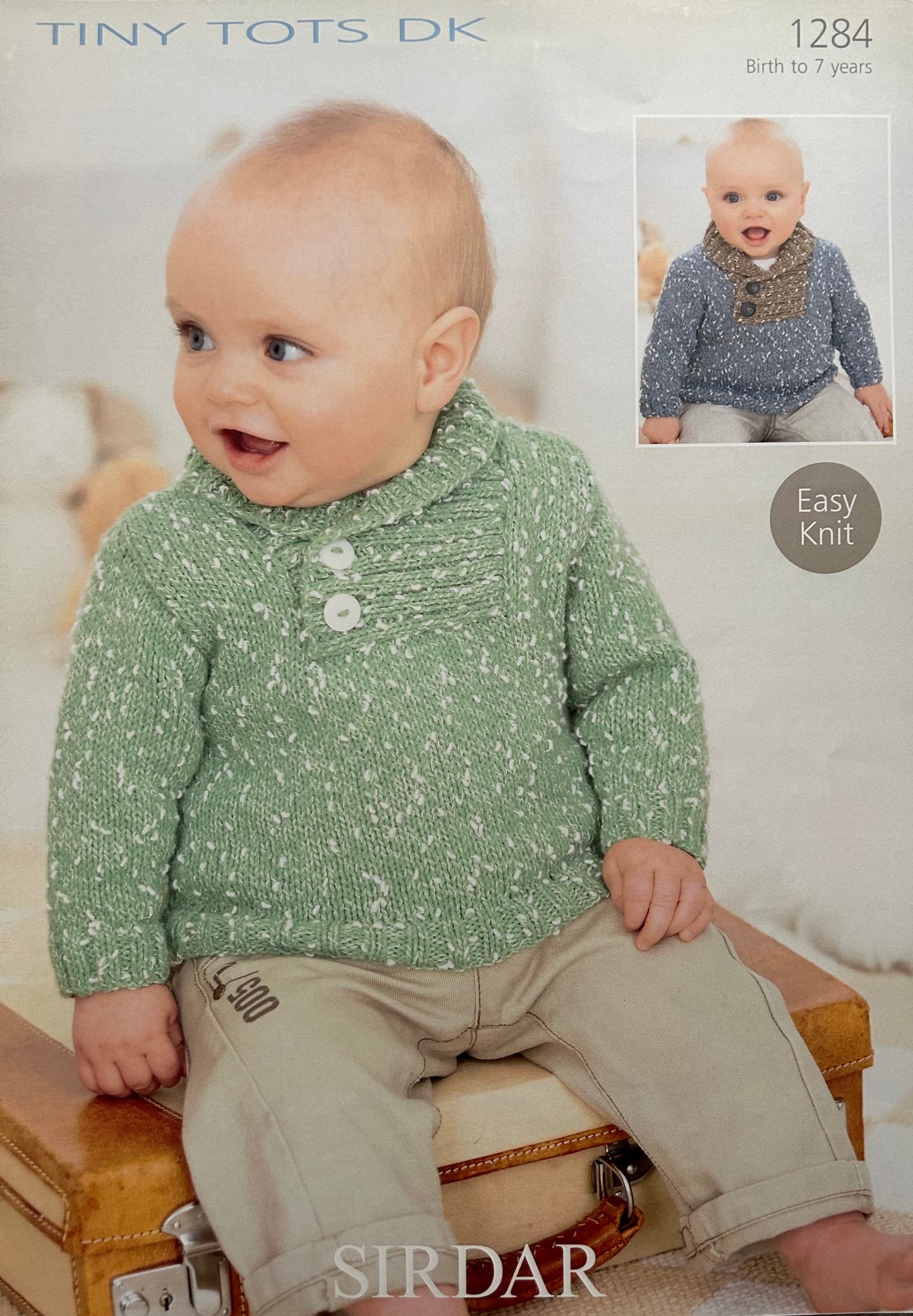 Knitting Pattern 1284 - Sweaters in Tiny Tots DK