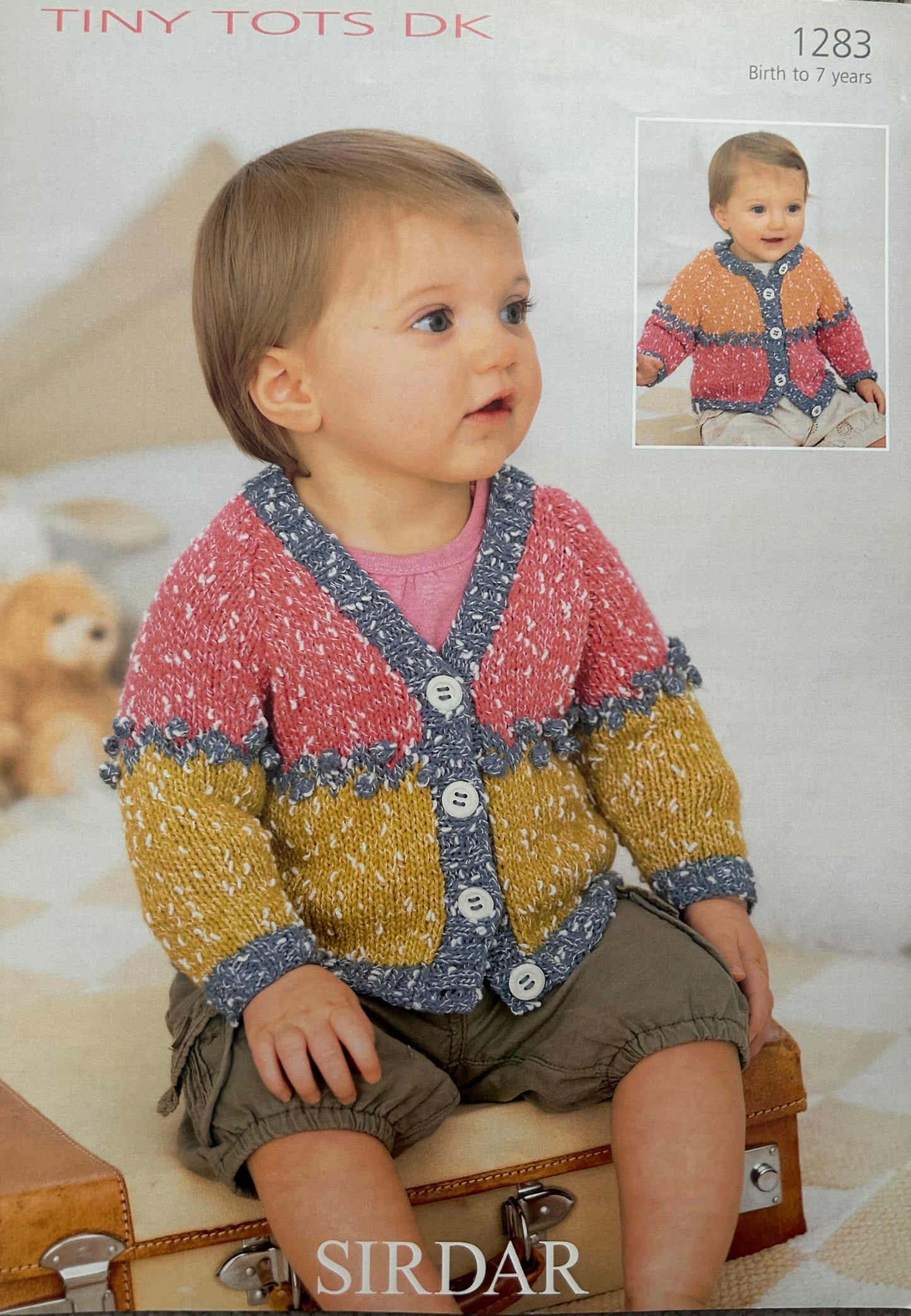 Knitting Pattern 1283 - Cardigans in Tiny Tots DK