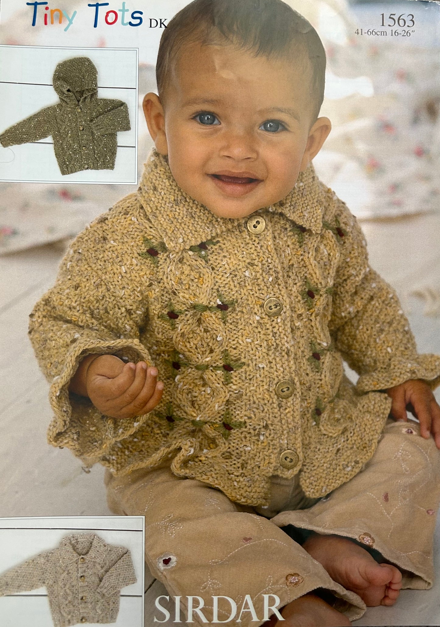 Knitting Pattern 1563 - Jackets in Tiny Tots DK