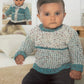 Knitting Pattern 1333 - Sweater & Jacket with Collar in Tiny Tots DK