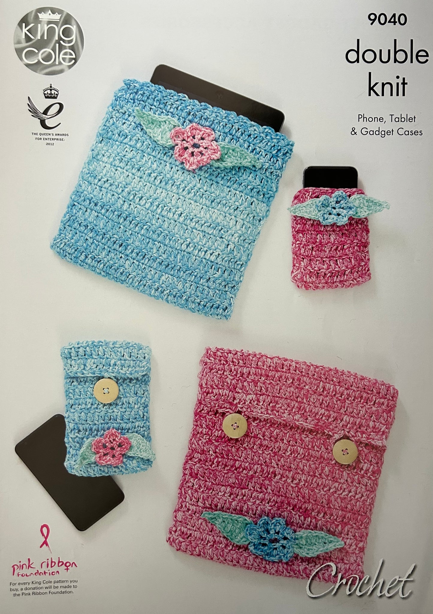 Crochet Pattern 9040 - Phone, Tablet & Gadget Case in DK