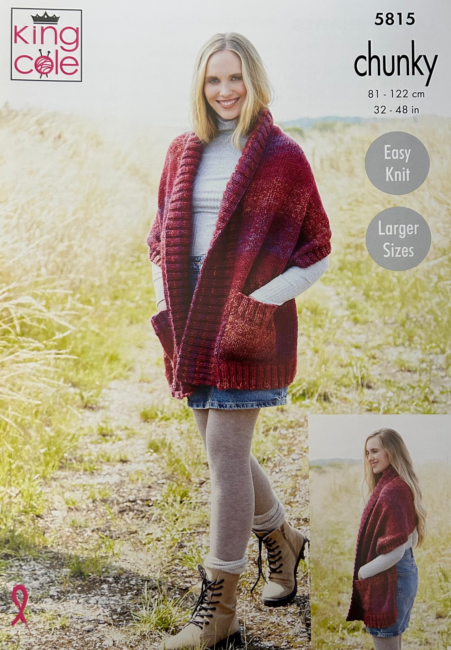 Knitting Pattern 5815 - Ladies Shawls in Chunky