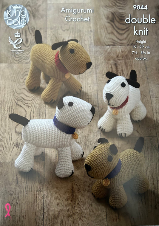 Crochet Pattern 9044- Amigurumi Crochet Dogs in DK