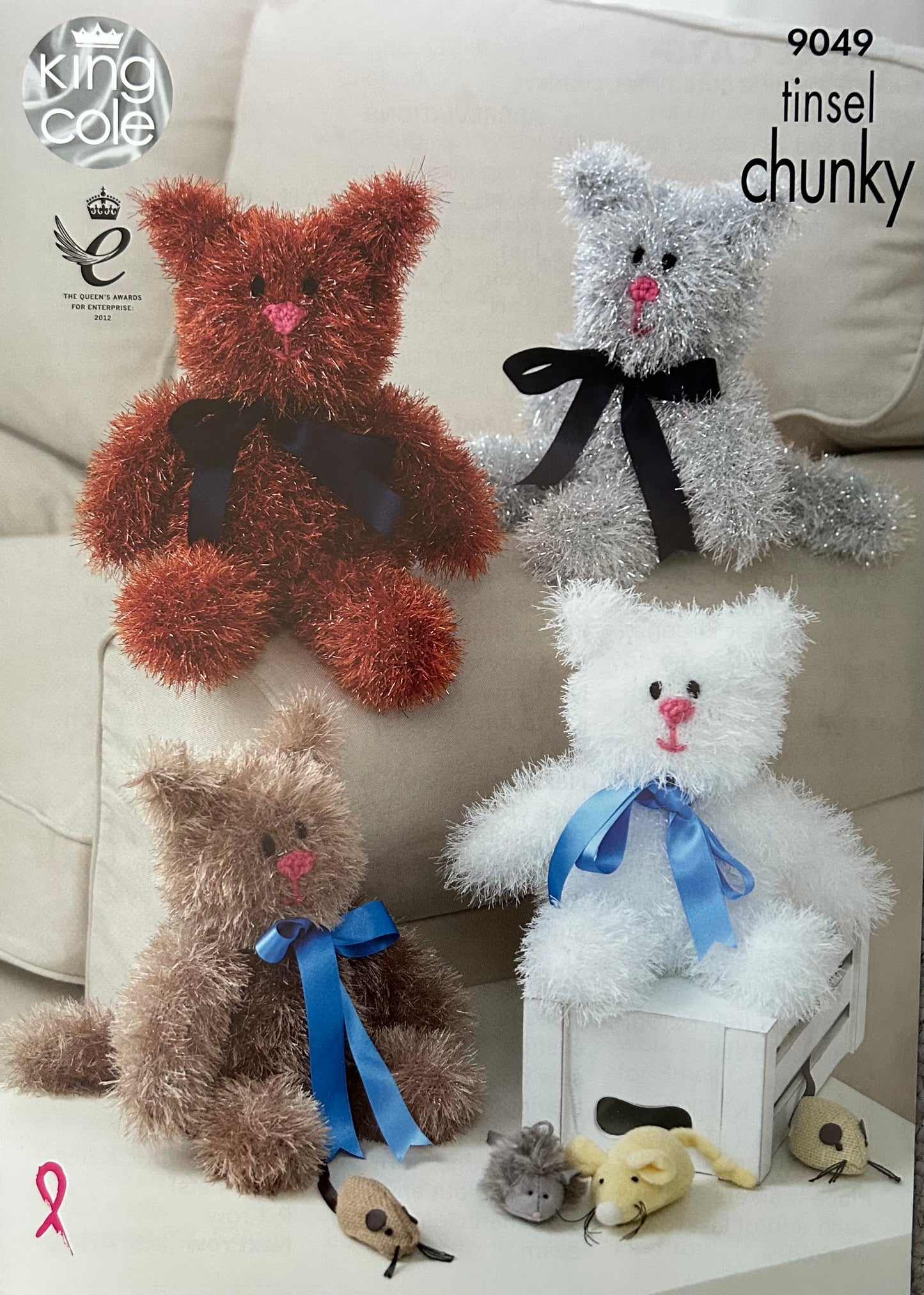Knitting Pattern 9049 - Cats in Tinsel Chunky