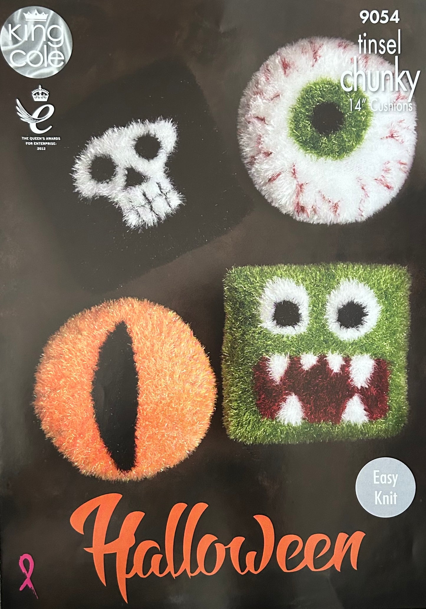 Knitting Pattern 9054 - Halloween Cushions in Tinsel Chunky