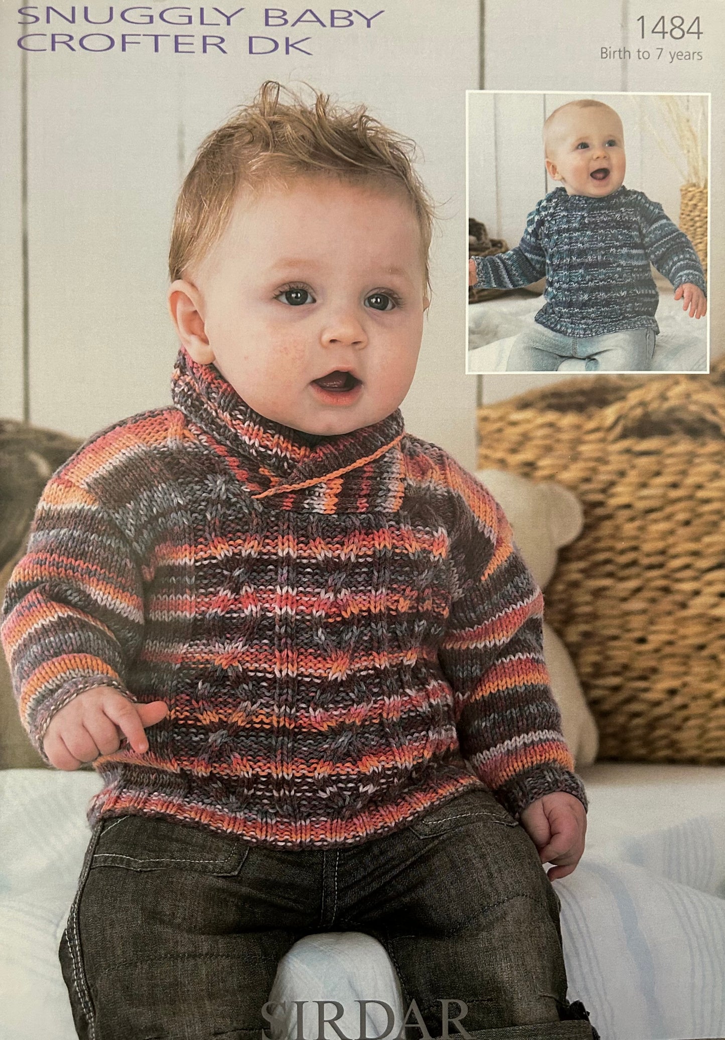 Knitting Pattern 1484 - Sweaters in Baby Crofter DK