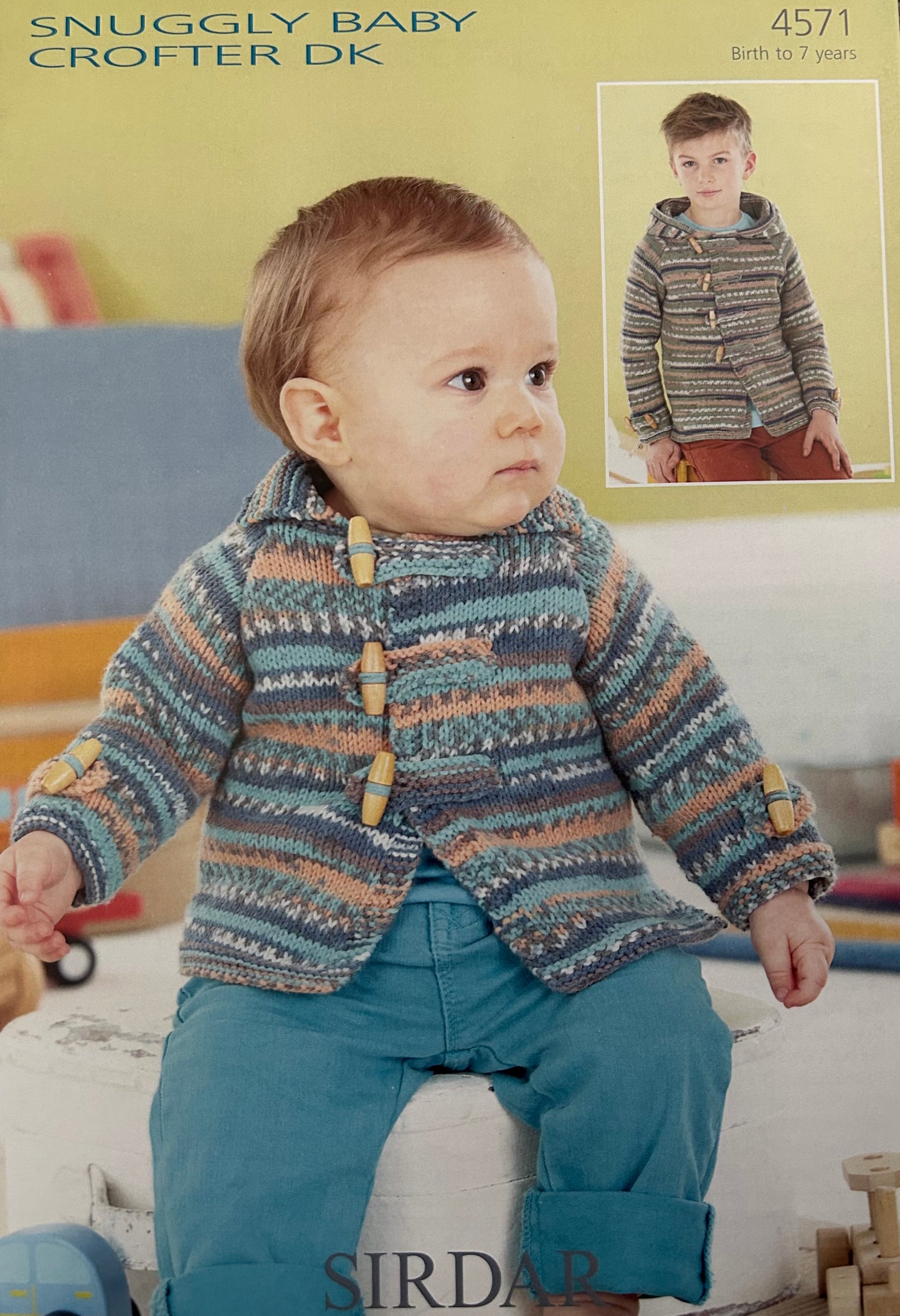 Knitting Pattern 4571 - Jackets in Baby Crofter DK