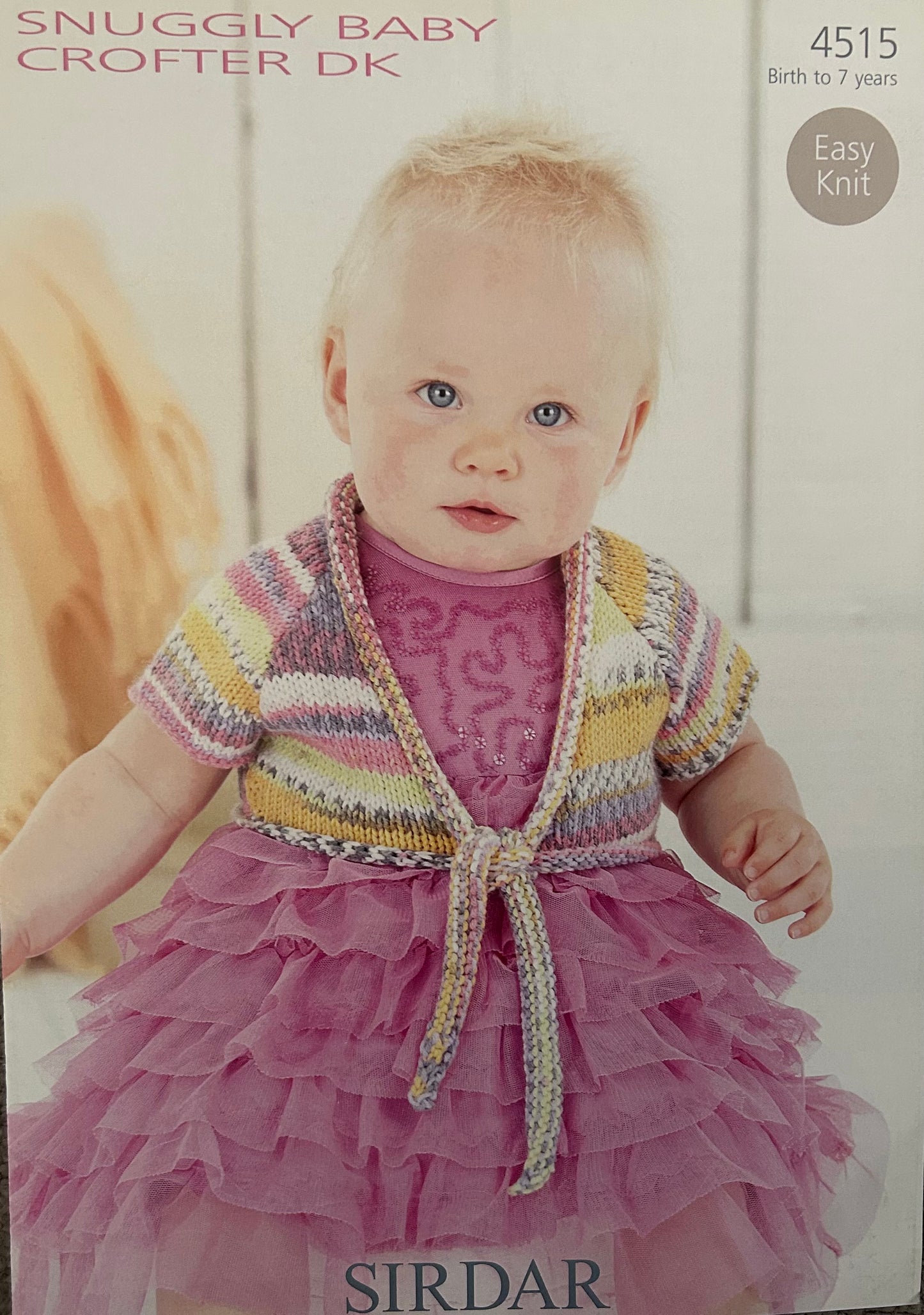 Knitting Pattern 4515 - Tie Front Cardigan/Bolero in Baby Crofter DK