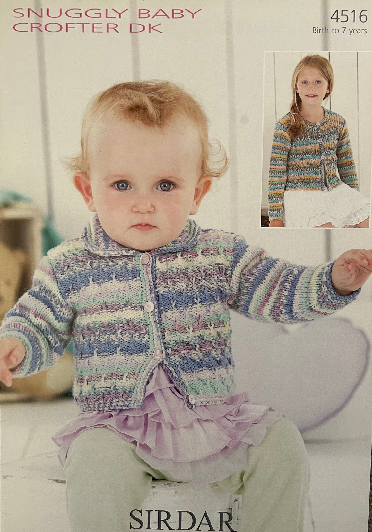 Knitting Pattern 4516 - Cardigans in Baby Crofter DK
