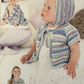 Knitting Pattern 4517 - Cardigan, Bonnet & Blanket in Baby Crofter DK