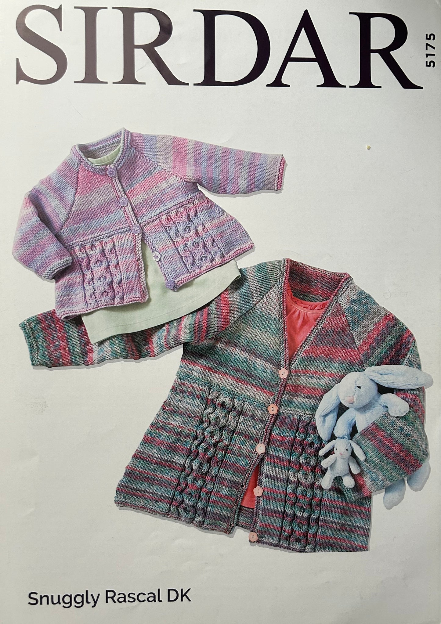 Knitting Pattern 5175 - Cardigans in Snuggly Rascal DK
