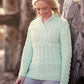 Knitting Pattern 7379 - Sweater in Bonus Aran