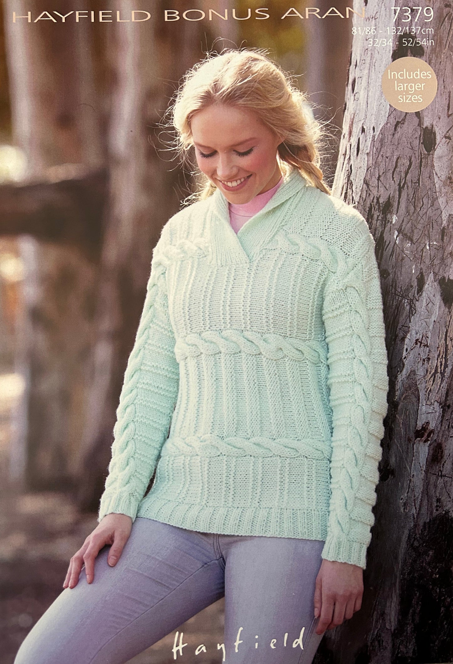Knitting Pattern 7379 - Sweater in Bonus Aran