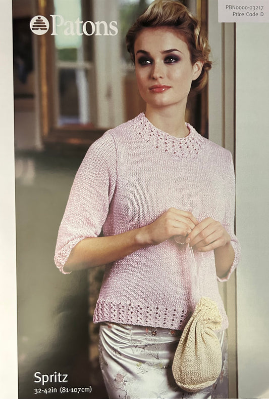 Knitting Pattern 3217 - Sweater & Bag in Spritz Aran