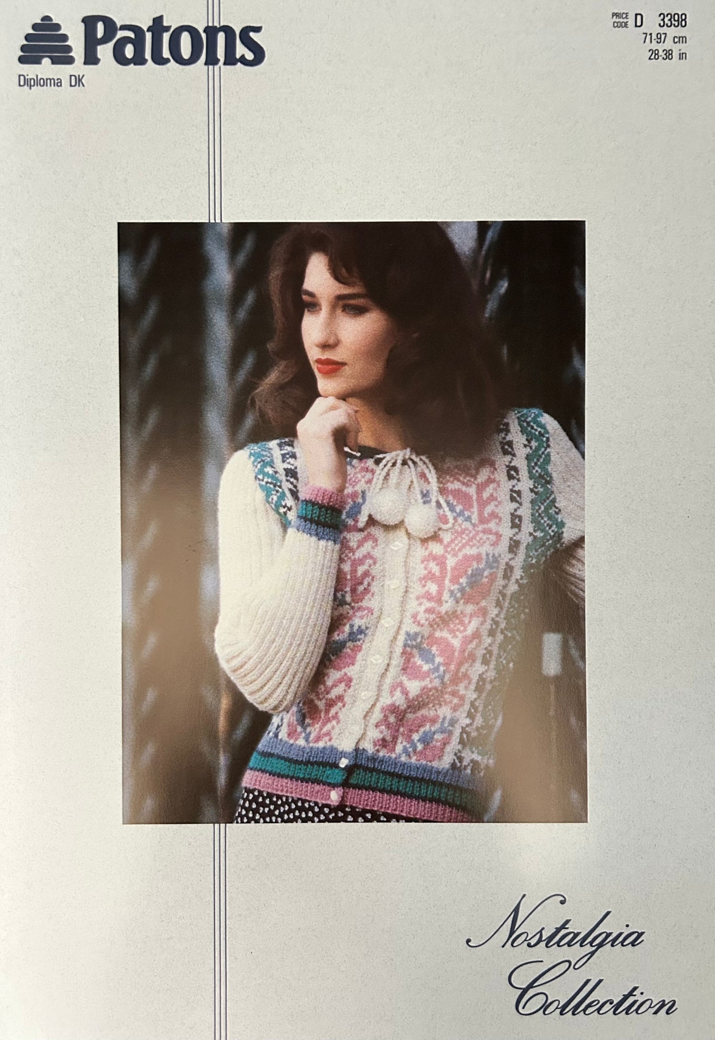 Knitting Pattern 3398 - Nostalgia Collection - Fairisle Cardigan in DK