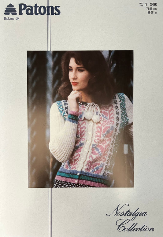 Knitting Pattern 3398 - Nostalgia Collection - Fairisle Cardigan in DK