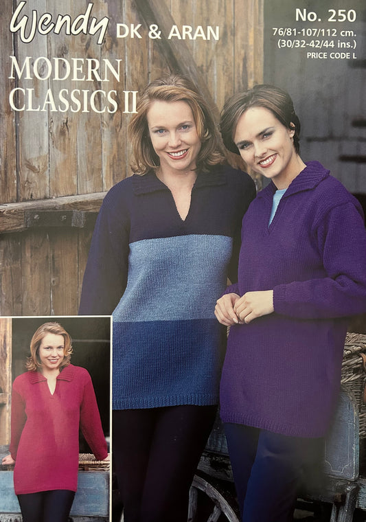 Knitting Pattern 250 - Modern Classics  - Tunics in DK & Aran