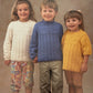 Vintage Knitting Pattern 4697 - Childrens Sweaters in DK or Aran