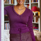Knitting Pattern 3332 - Lace Trim Sweater in Diploma Gold 4 Ply