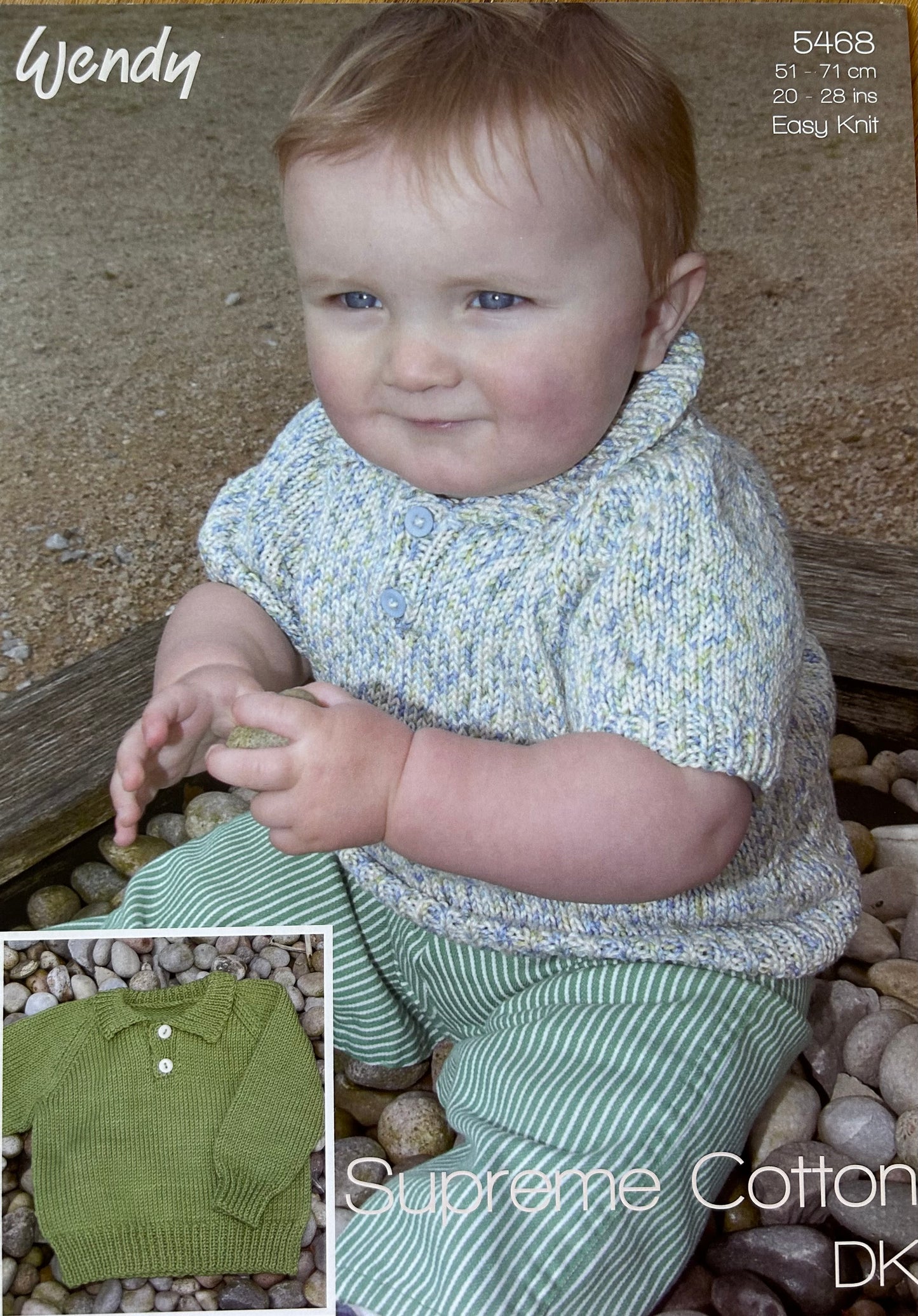Knitting Pattern 5468 - Polo Shirt & Sweater in Cotton DK