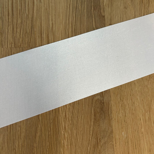 Fused Edge Ribbon - White - 2 Widths Available