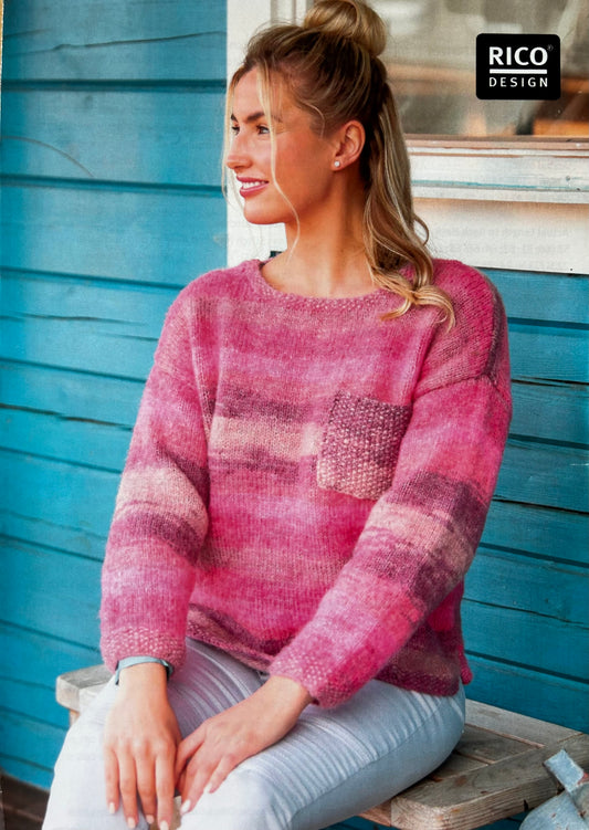 Knitting Pattern - Painted Power Aran Jumper - FREE (Only with purchase of yarn)