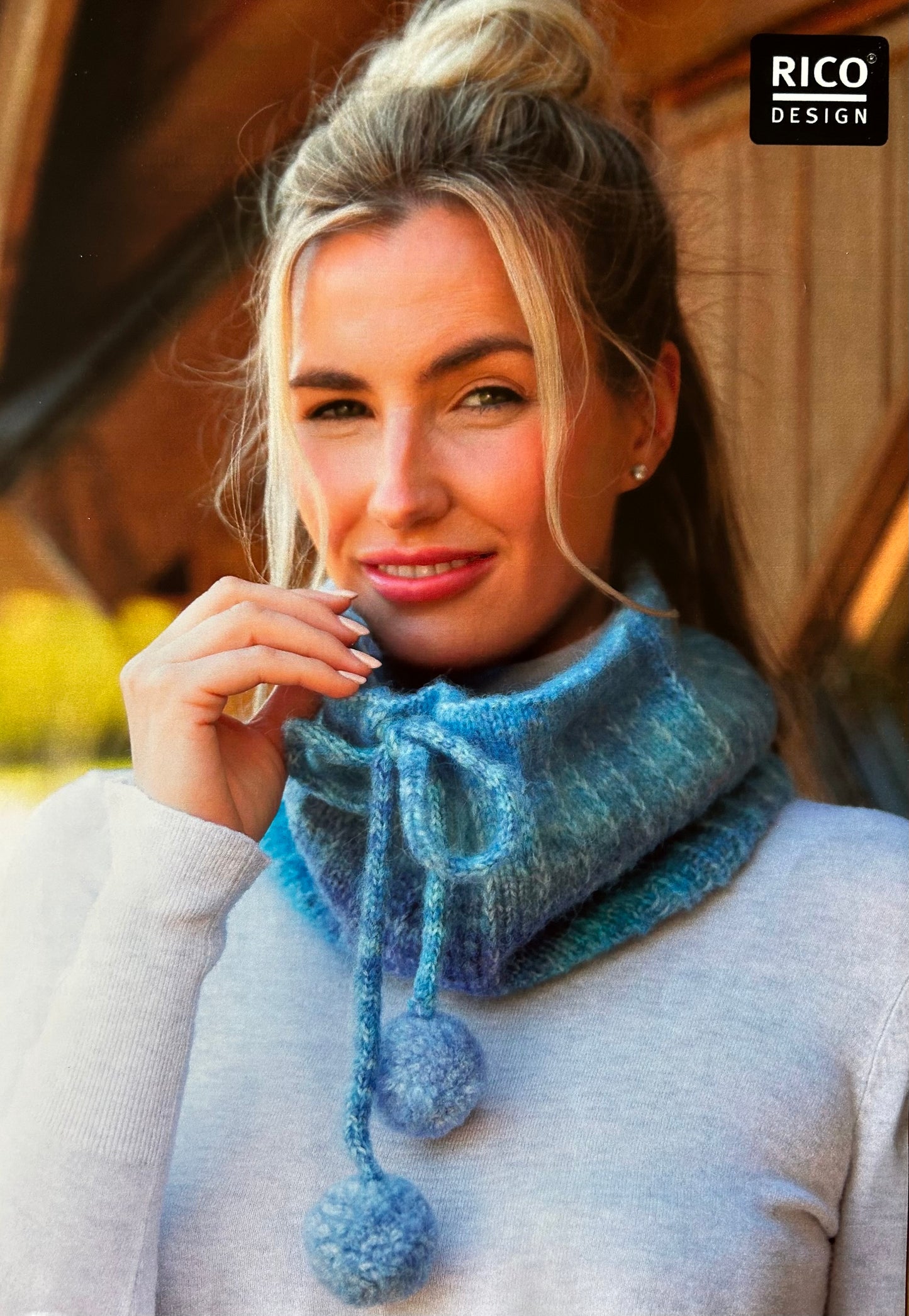 Knitting Pattern - Painted Power Aran Cowl With Pom Pom - FREE (Only with purchase of yarn)