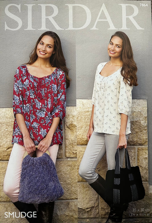 Knitting Pattern 7864 -Bags in Smudge Chunky