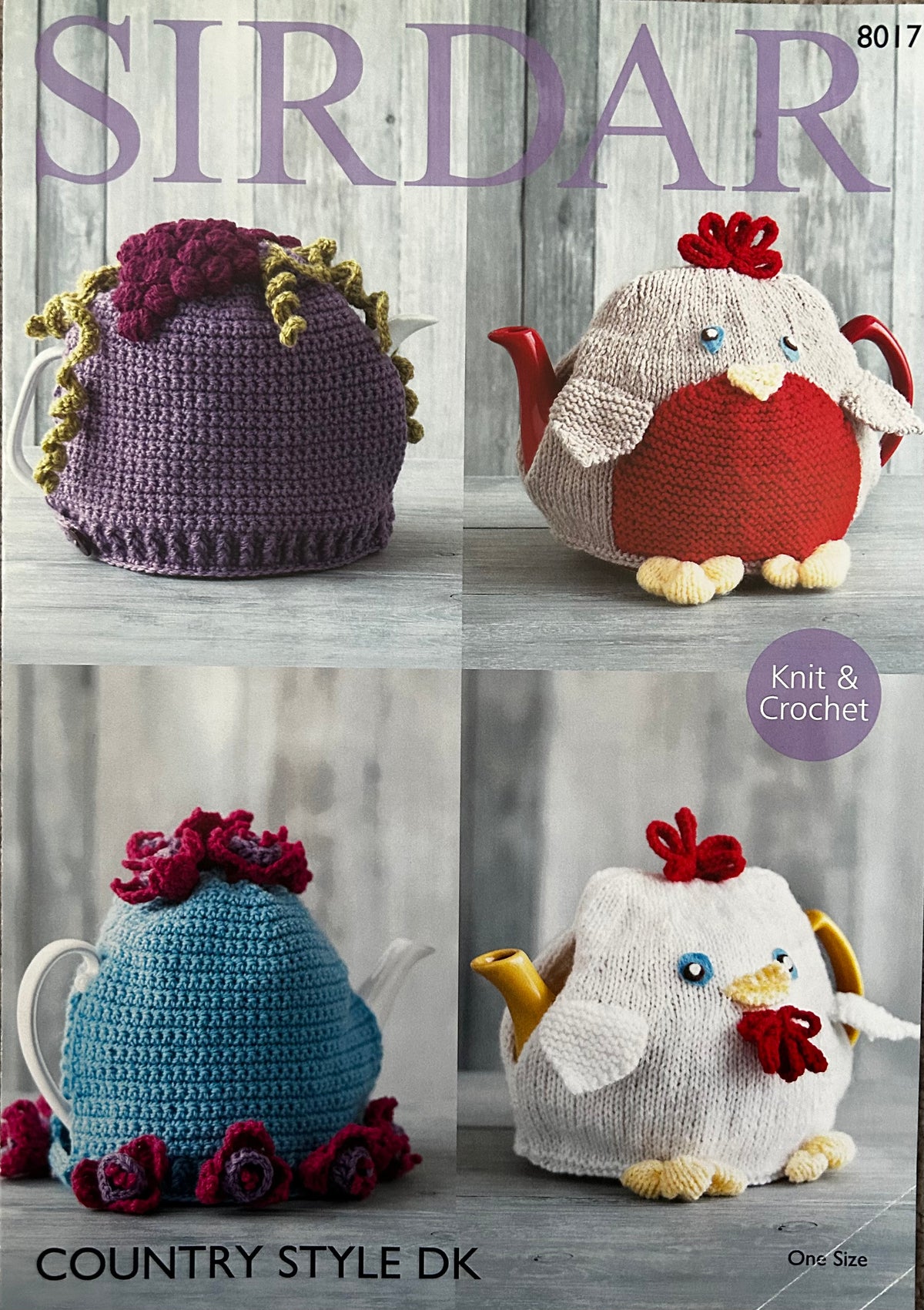 Knitting & Crochet Pattern 8017 - Tea Cosy in Country Style DK