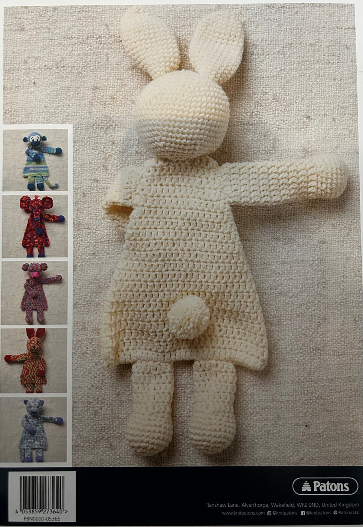 Crochet Pattern 5365 - Flat Animal Toys in DK