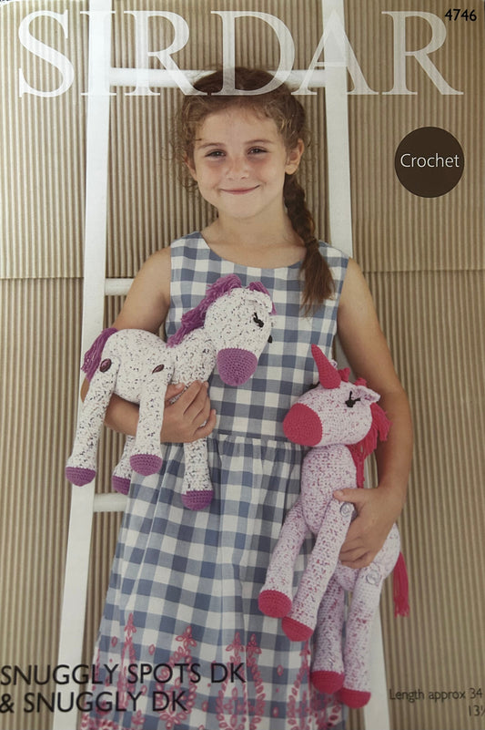 Crochet Pattern 4745 - Horse & Unicorn Toys in Snuggly DK