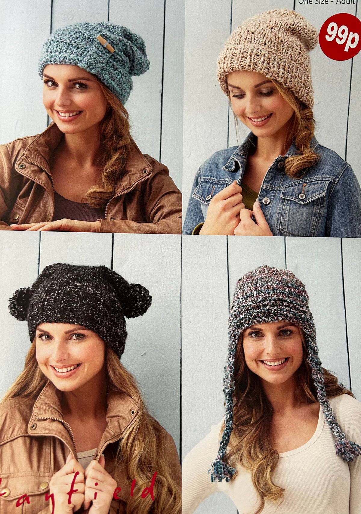 Knitting Pattern 7204 - Hats in Ripple Super Chunky