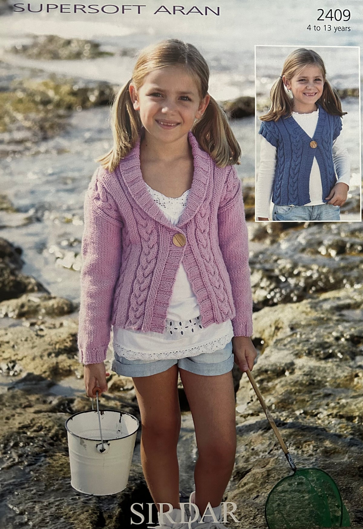 Knitting Pattern 2409 - Jacket & Gilet in Supersoft Aran