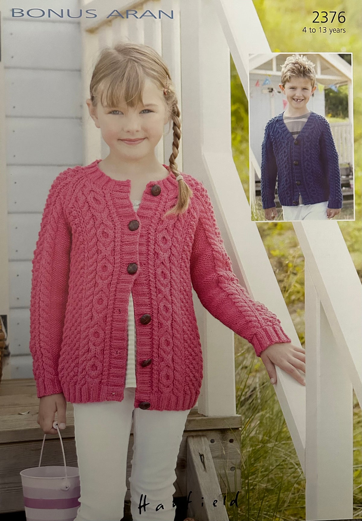 Knitting Pattern 2376 - Cardigans in Bonus Aran