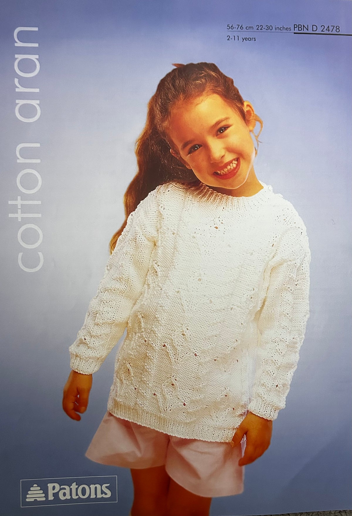 Knitting Pattern 2478 - Flower Tunic in Cotton Aran