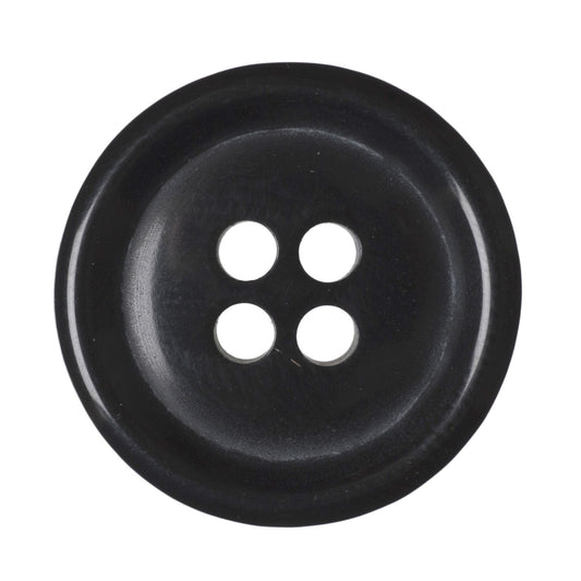 4 Hole Jacket Button - 19mm - BLACK