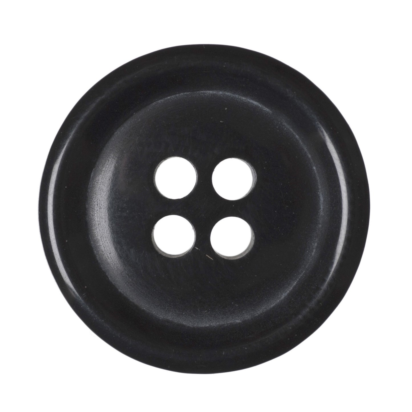 4 Hole Jacket Button - 23mm - BLACK