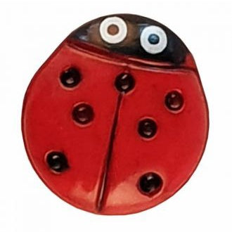 Button with Shank - Ladybird - 2 Sizes Available