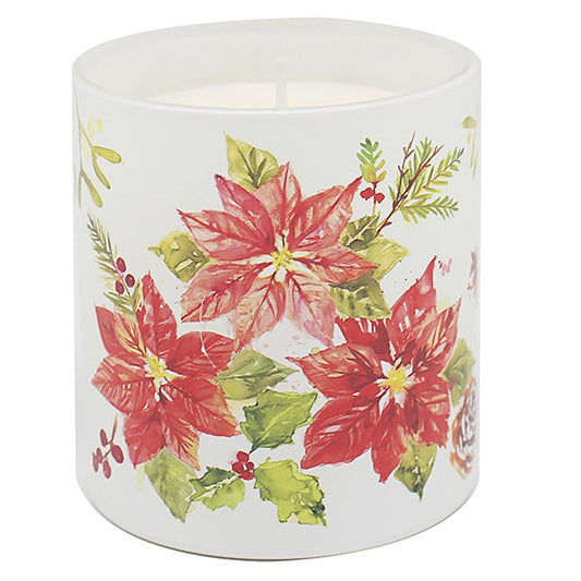 Christmas Poinsettia Candle