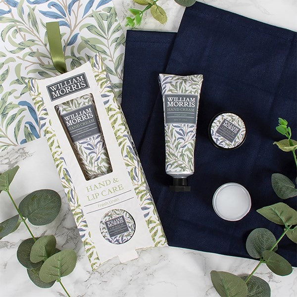 WILLIAM MORRIS - WILLOW BOUGH - Fresh Linen Hand & Lip Care Set